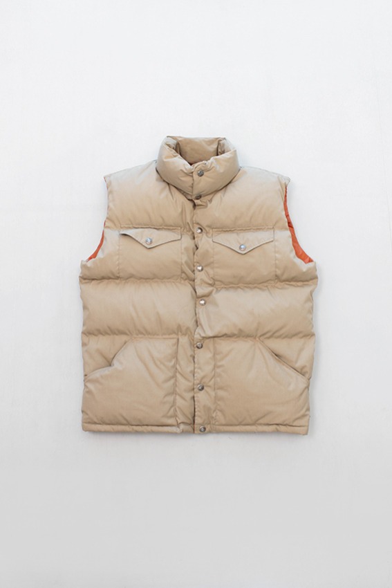 70&#039;s NORTH FACE Brown Label Down Puffy Vest  (L)