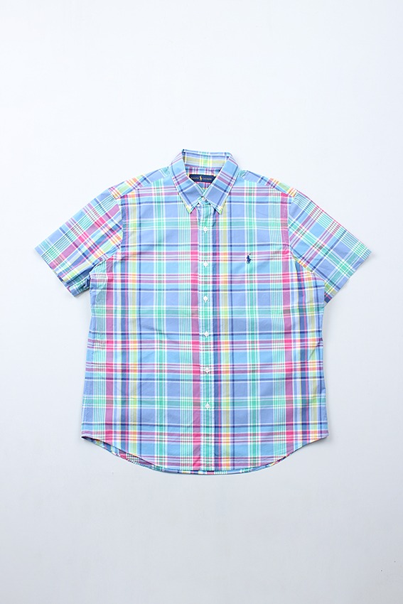 Polo Ralph Lauren Madras Half Sleeve Shirt(L)