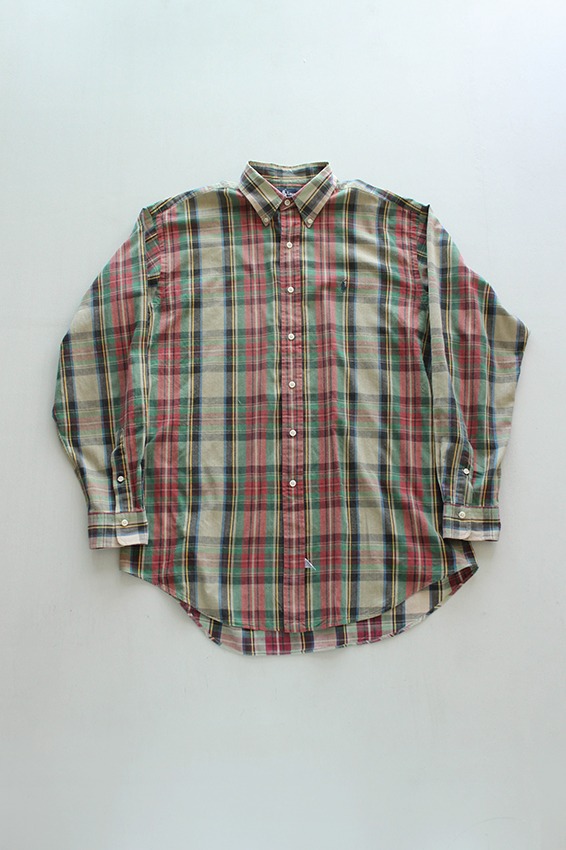90&#039;s Polo Ralph Lauren Madras Shirt (L)