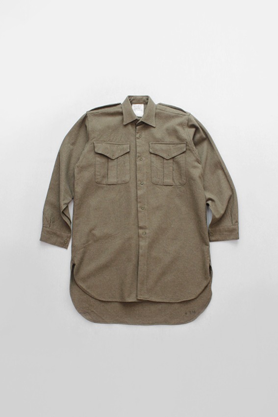 60&#039;s British Army Wool Tunic shirt (15 1/2)