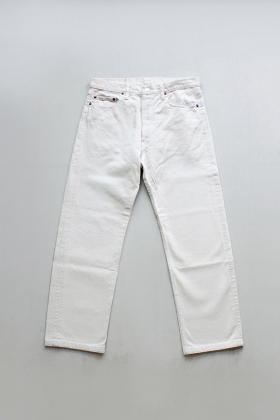vintage Levis 501 White Denim Pants (33x36 /실제 31x29)