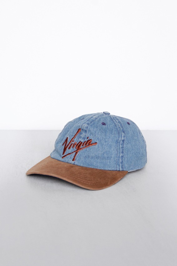 Vintage 80s Virgin Embroidered Denim Two-Tone Ball Cap (free)