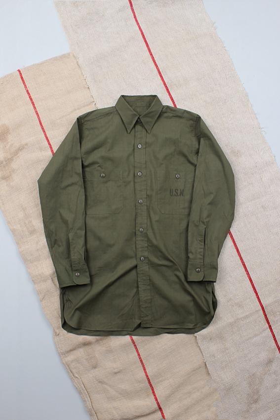 (Dead Stock) WW2 USN N-3 Poplin Shirt