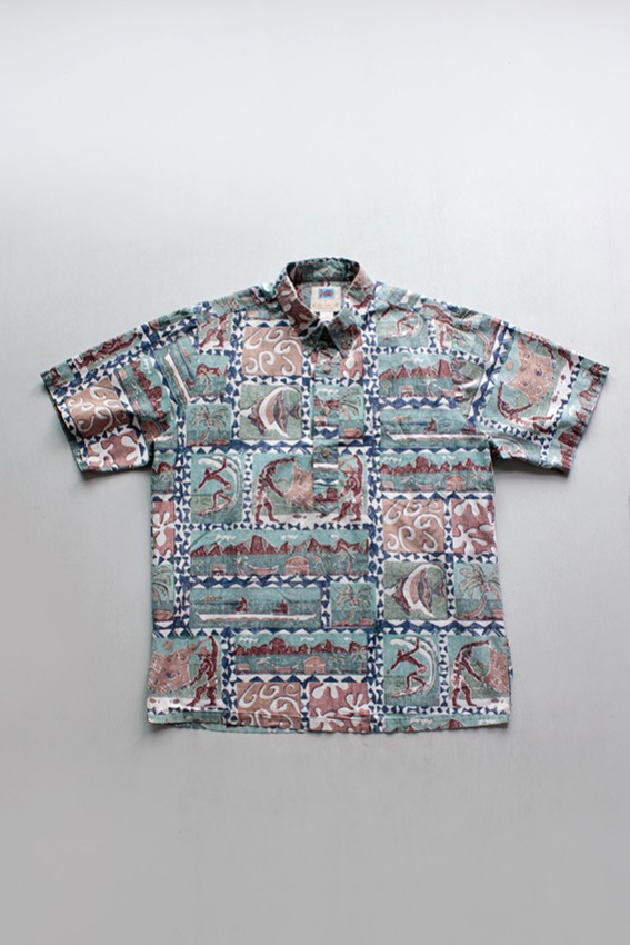 80s &#039;KAHALA&#039; Pullover Hawaiian Shirts (M)
