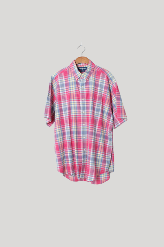 Polo Ralph Lauren Madras Half Sleeve Shirts (XL)