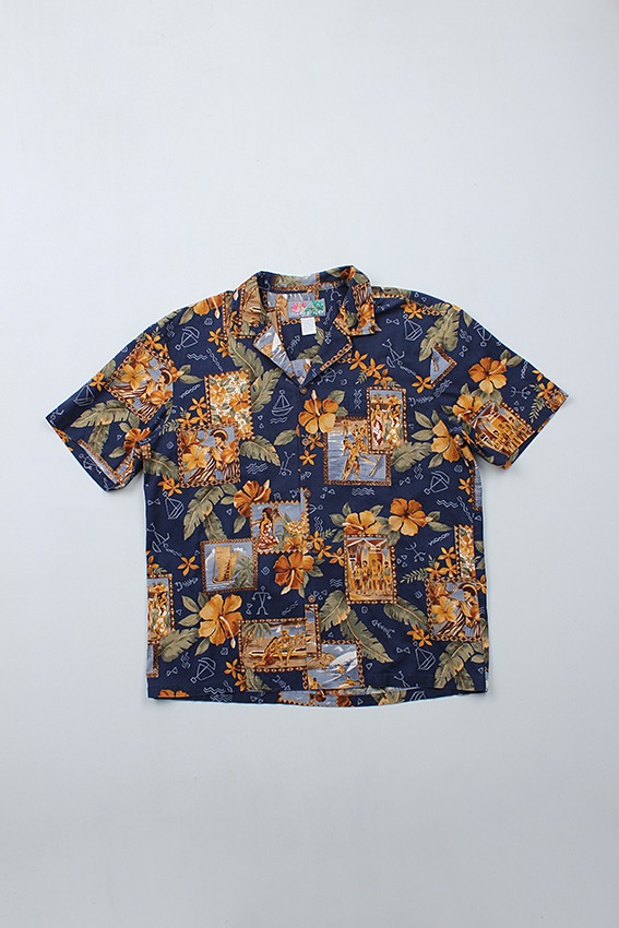 Vintage Island Styles Hawaiian Shirts(L)