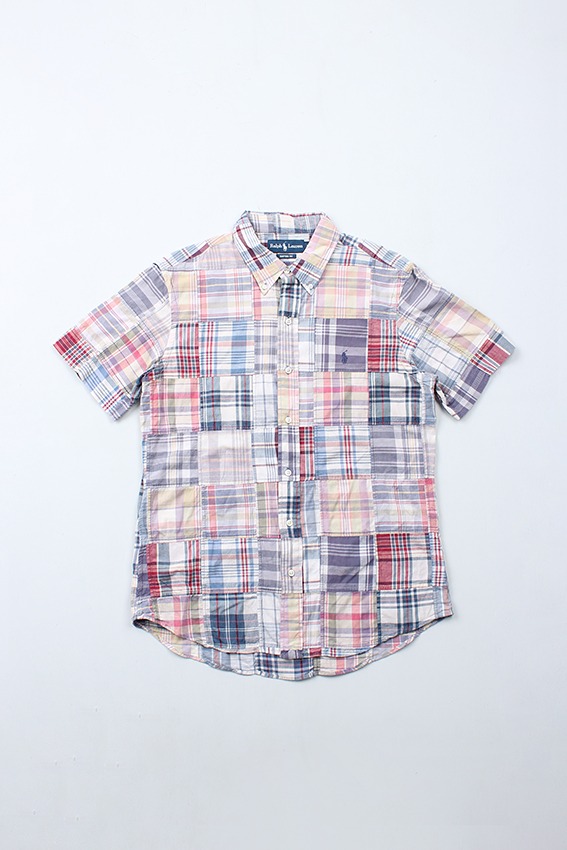 Polo Ralph Lauren &#039;Custom fit&#039;  Madras Half Sleeve Shirt(L)