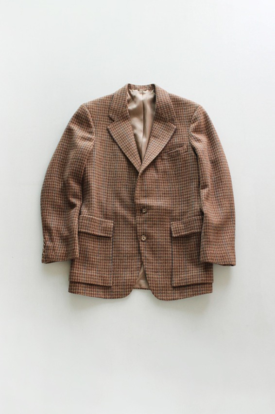 80&#039;s Gun Club Check Tweed Jacket