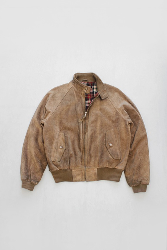 80&#039;s Polo Ralphlauren Suede Leather Herrington Jacket (M)
