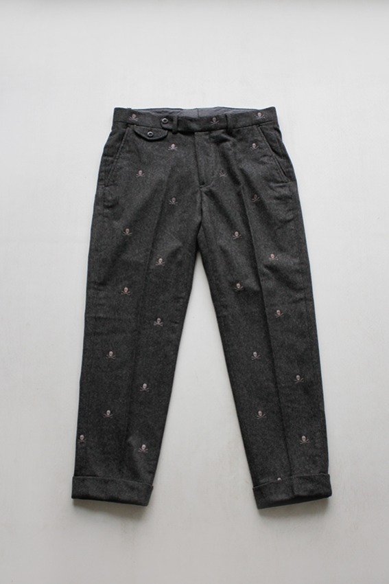 90s POLO RL Skull Embroided Wool Trousers (W32)