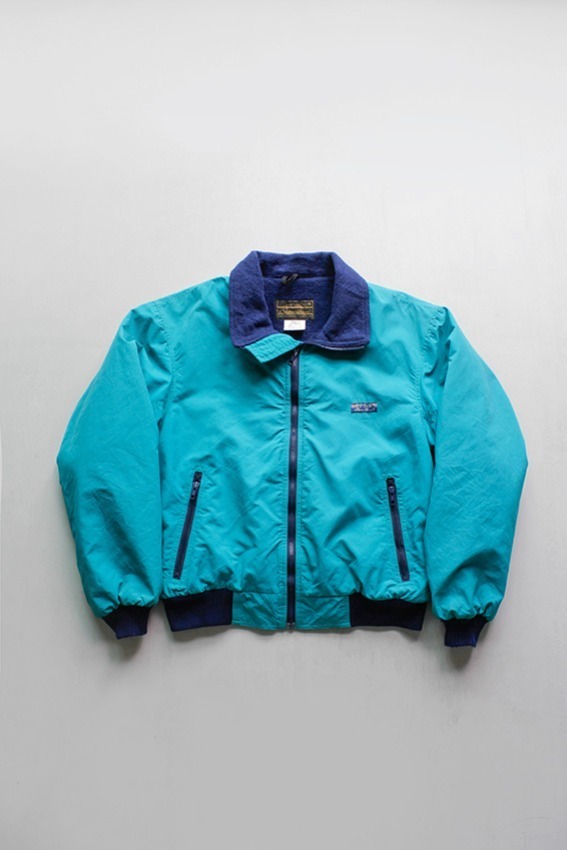 80s Eddie Bauer Fleece Lined Warm-up Jacket (M)
