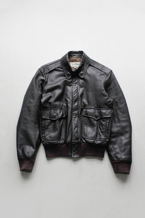 1980s LLBEAN Type A-2 Leather Jacket , Made In USA (36)
