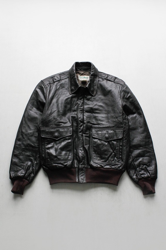 1980s LLBEAN Type A-2 Leather Jacket , Made In USA (40)