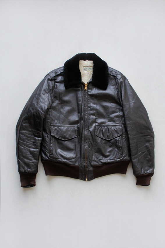 1950s LLBEAN Type A-2, Wool Lined GOATSKIN Leather Jacket (M)