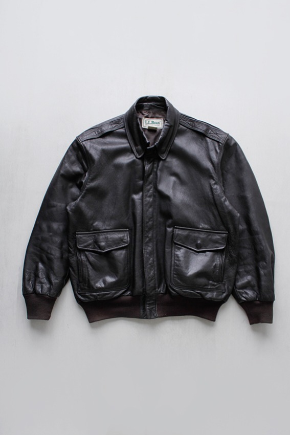 1980s LLBEAN Type A-2 Leather Jacket , Made In USA (US 42, 105)